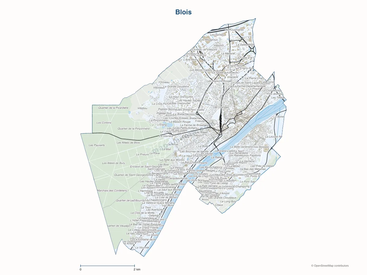 Carte de Blois à personnaliser
