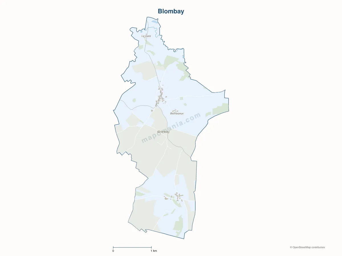 Carte de Blombay à personnaliser