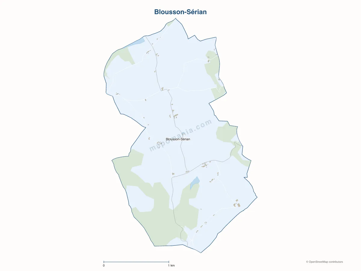 Carte de Blousson-Sérian à personnaliser