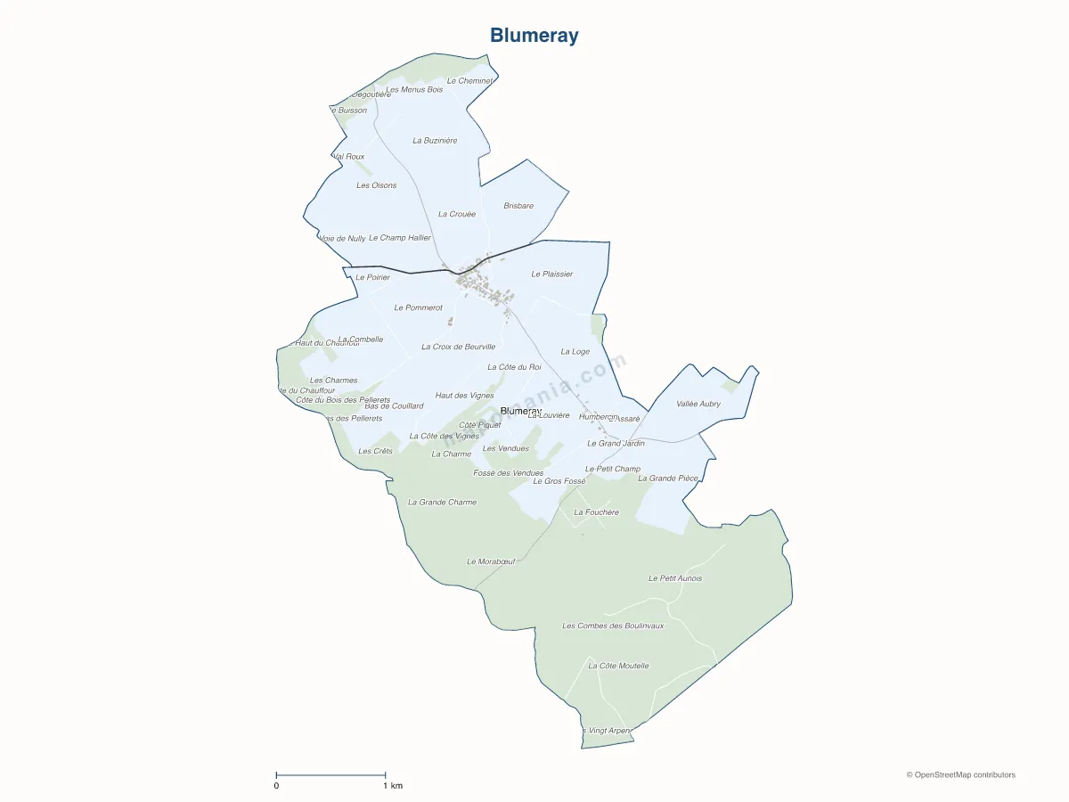 Carte de Blumeray à personnaliser