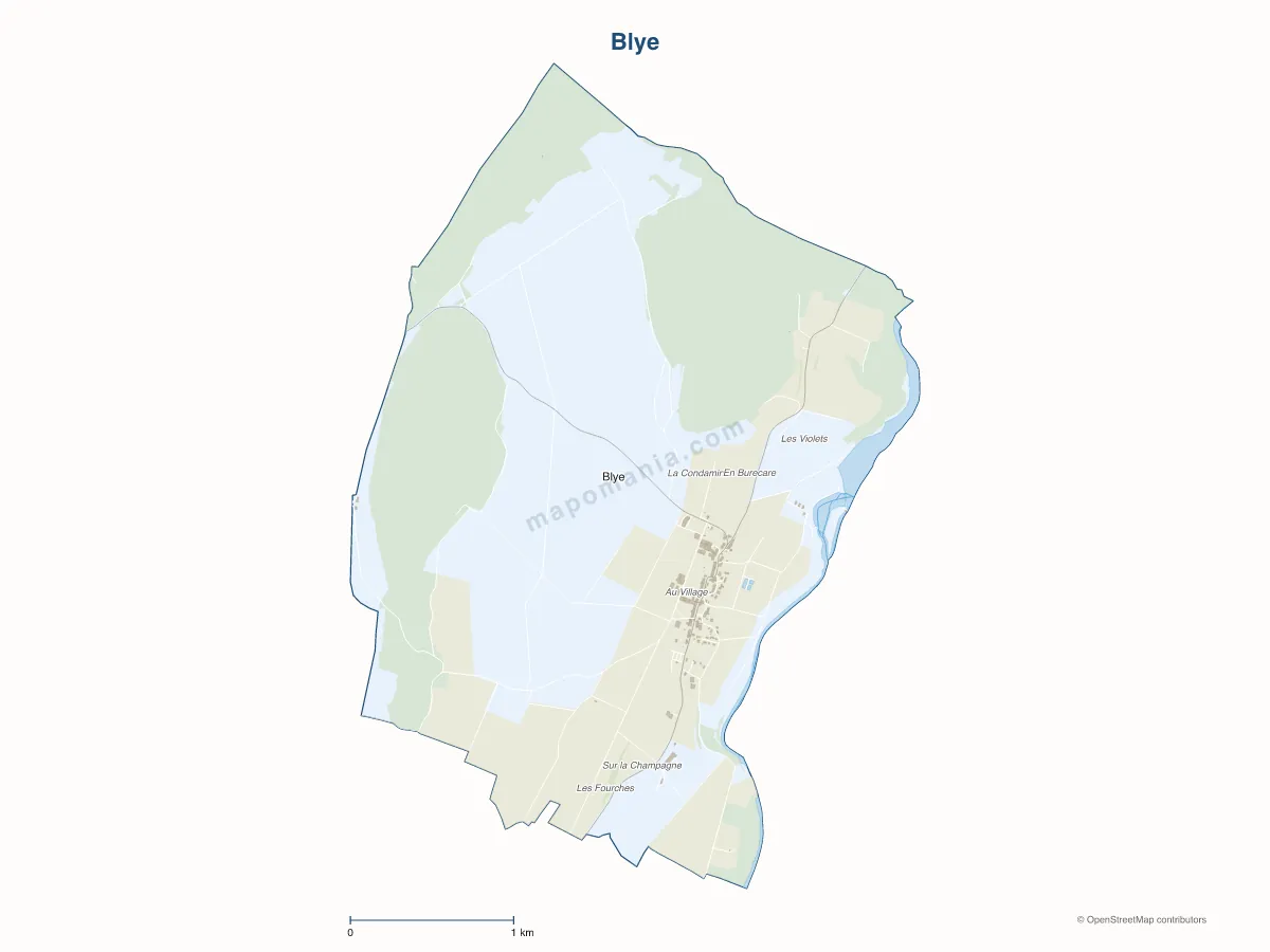 Carte de Blye à personnaliser