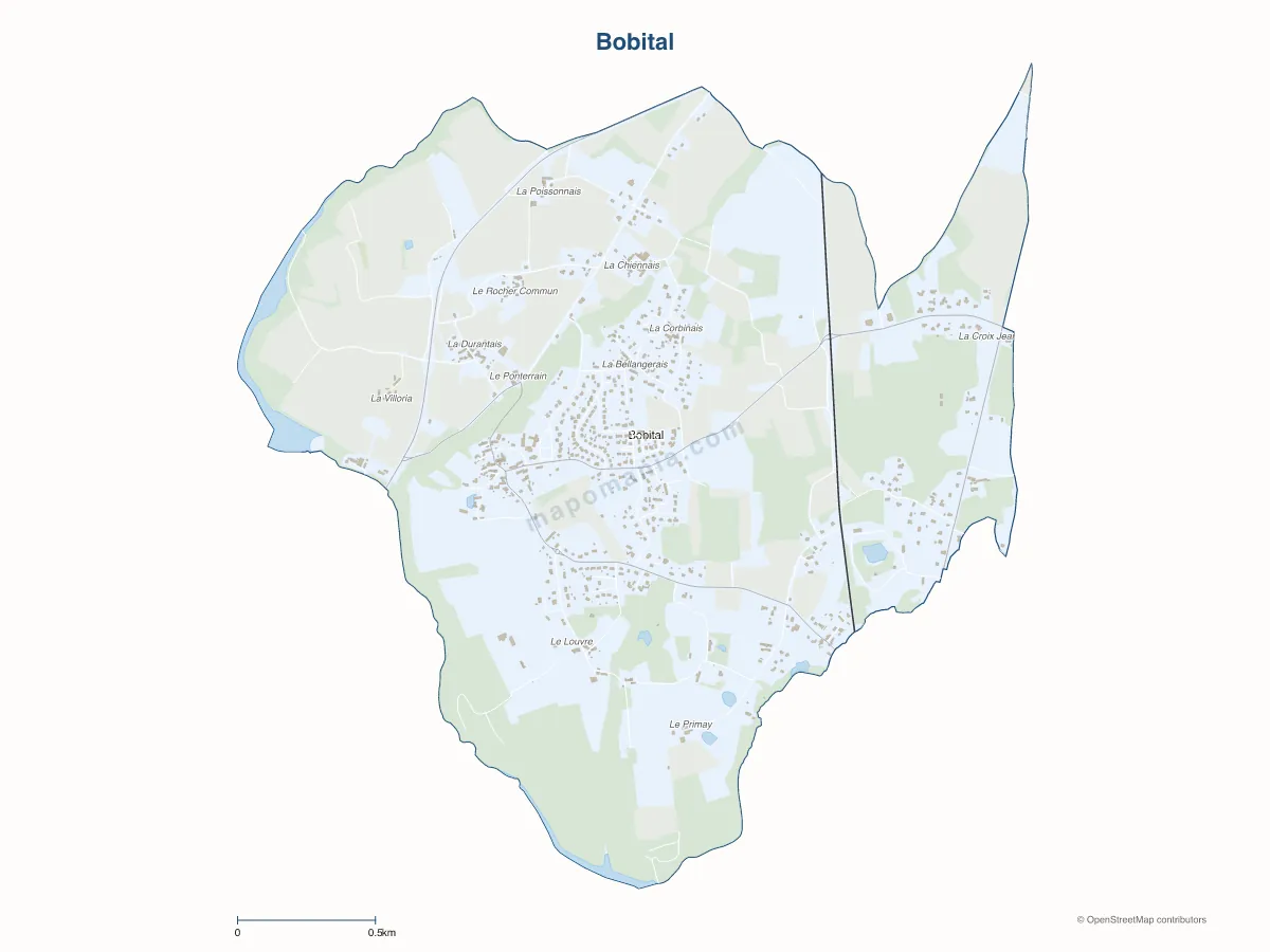 Carte de Bobital à personnaliser