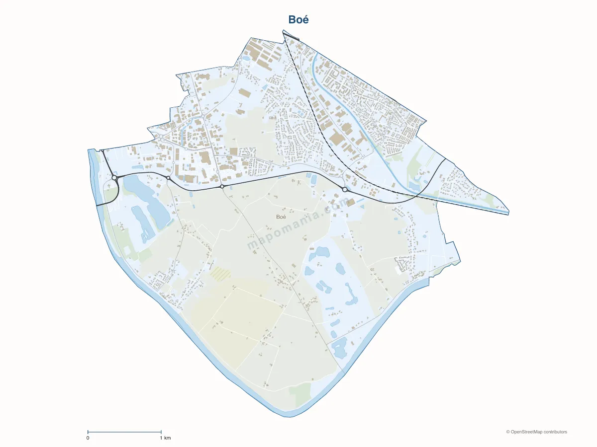 Carte de Boé à personnaliser