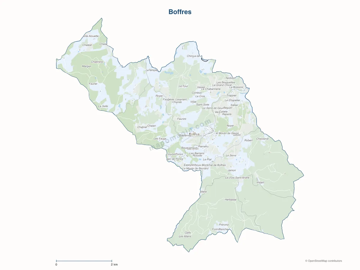 Carte de Boffres à personnaliser