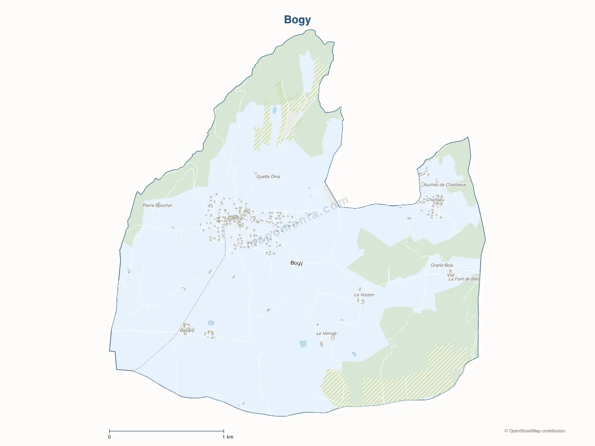 Carte de Bogy à personnaliser