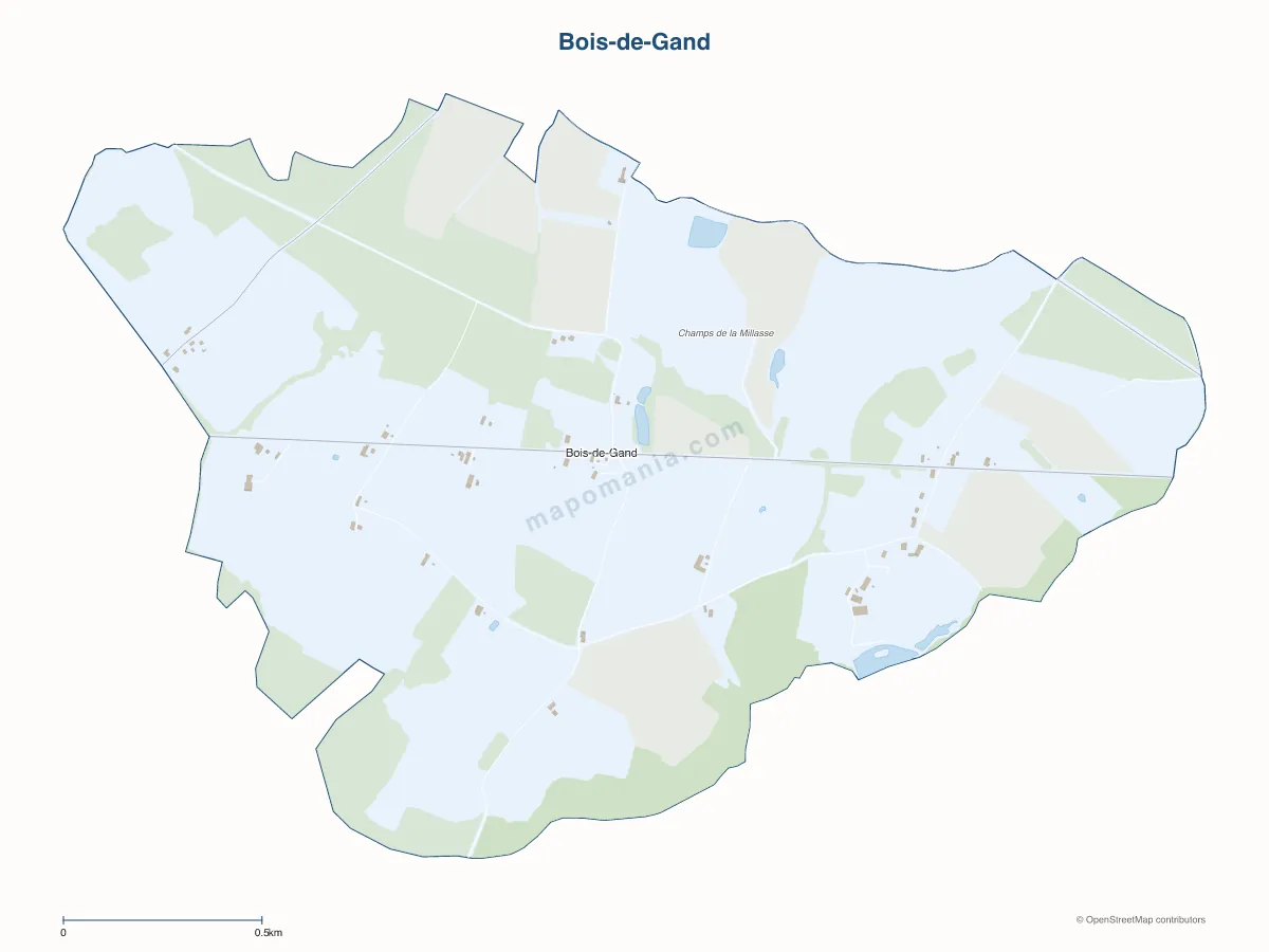 Carte de Bois-de-Gand à personnaliser