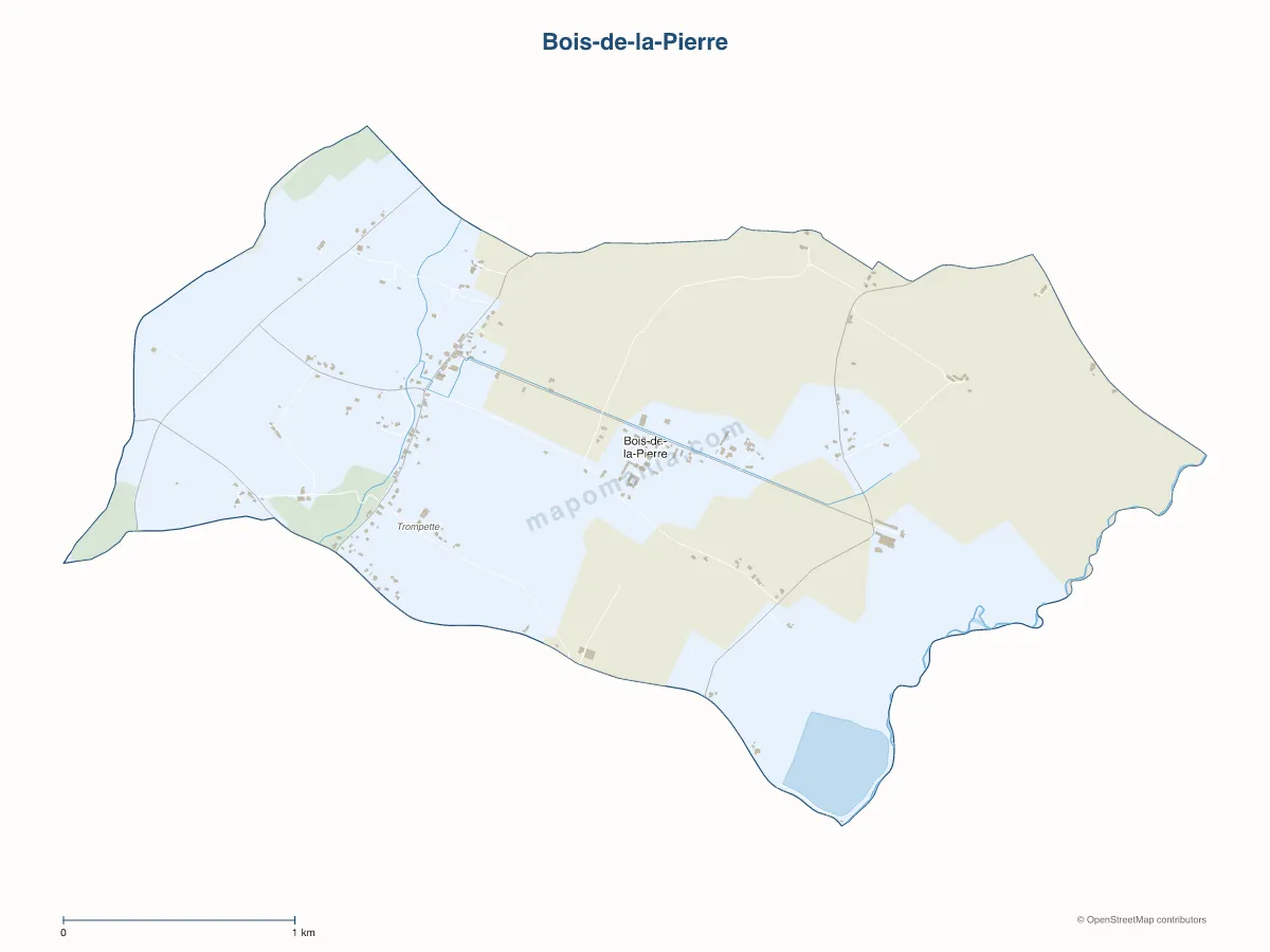 Carte de Bois-de-la-Pierre à personnaliser