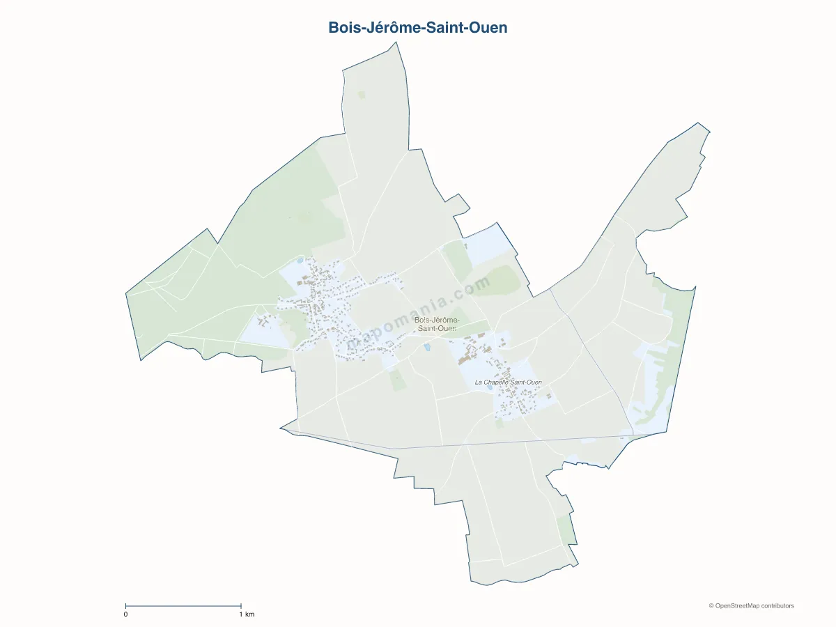 Carte de Bois-Jérôme-Saint-Ouen à personnaliser