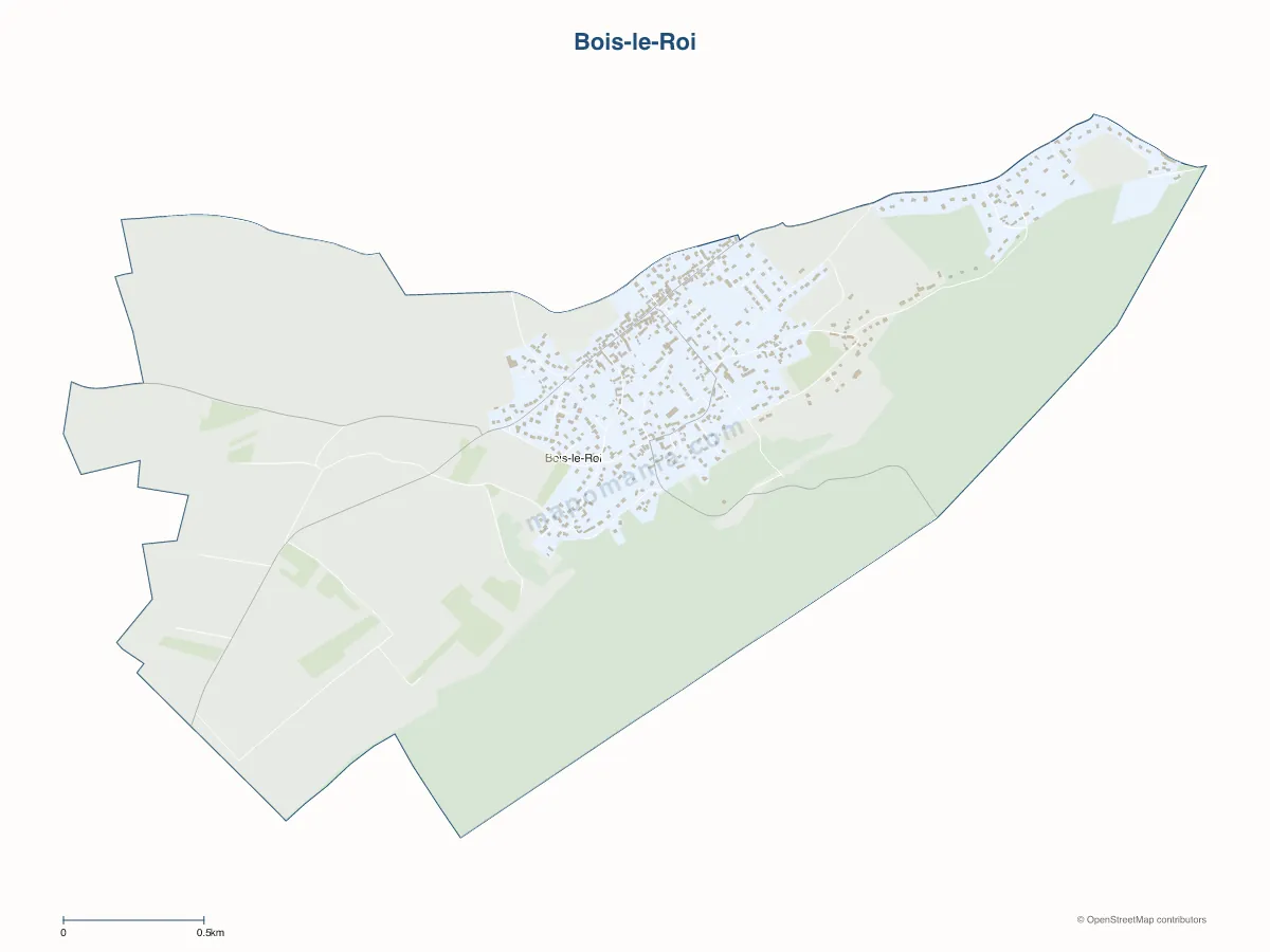 Carte de Bois-le-Roi à personnaliser