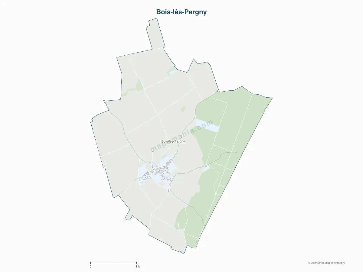 Carte de Bois-lès-Pargny à personnaliser