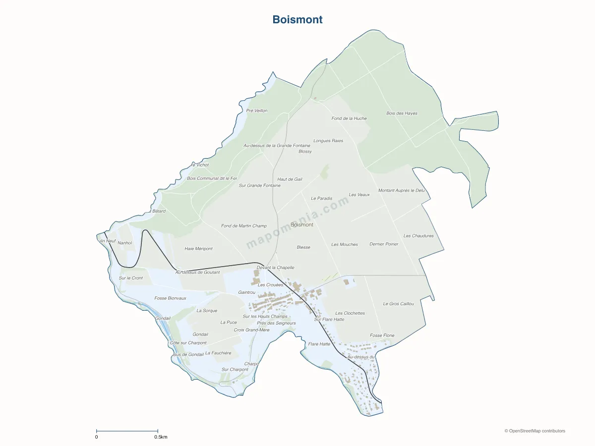 Carte de Boismont à personnaliser