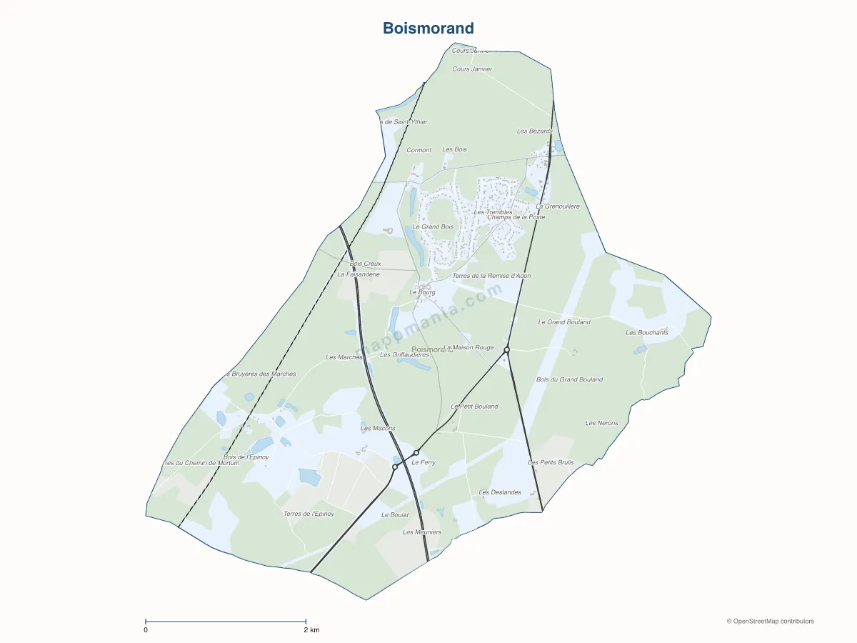 Carte de Boismorand à personnaliser