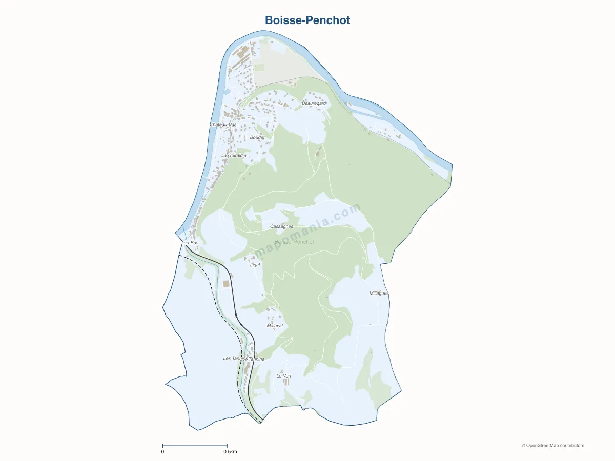 Carte de Boisse-Penchot à personnaliser