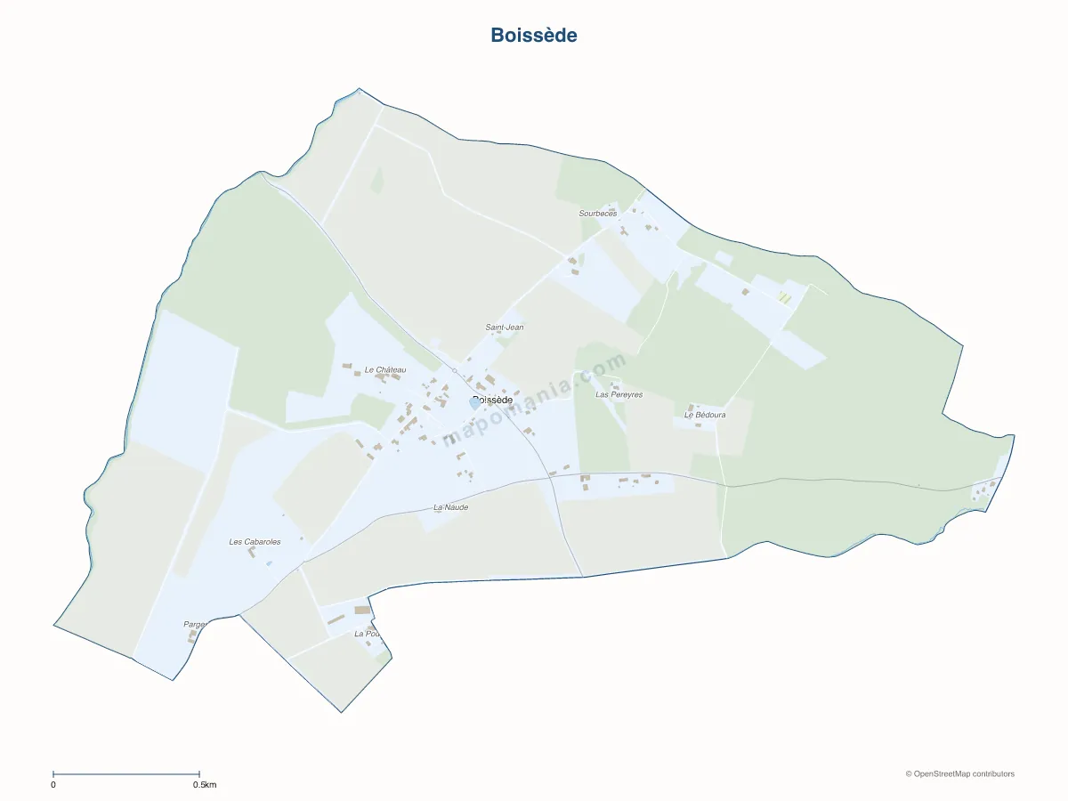 Carte de Boissède à personnaliser
