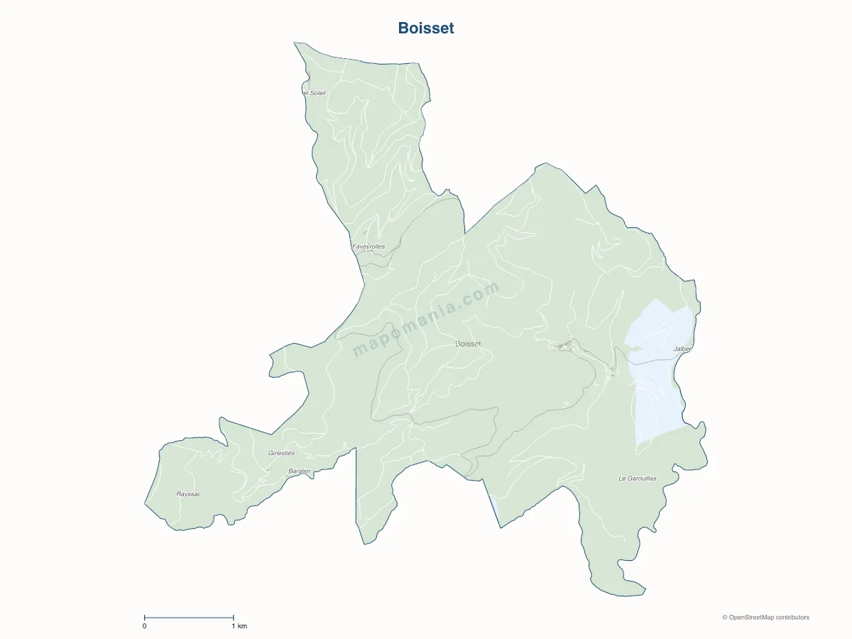 Carte de Boisset à personnaliser