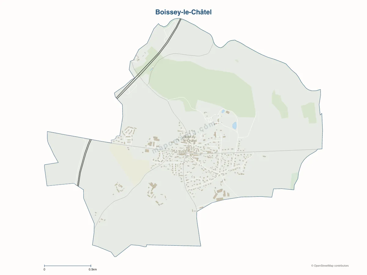 Carte de Boissey-le-Châtel à personnaliser