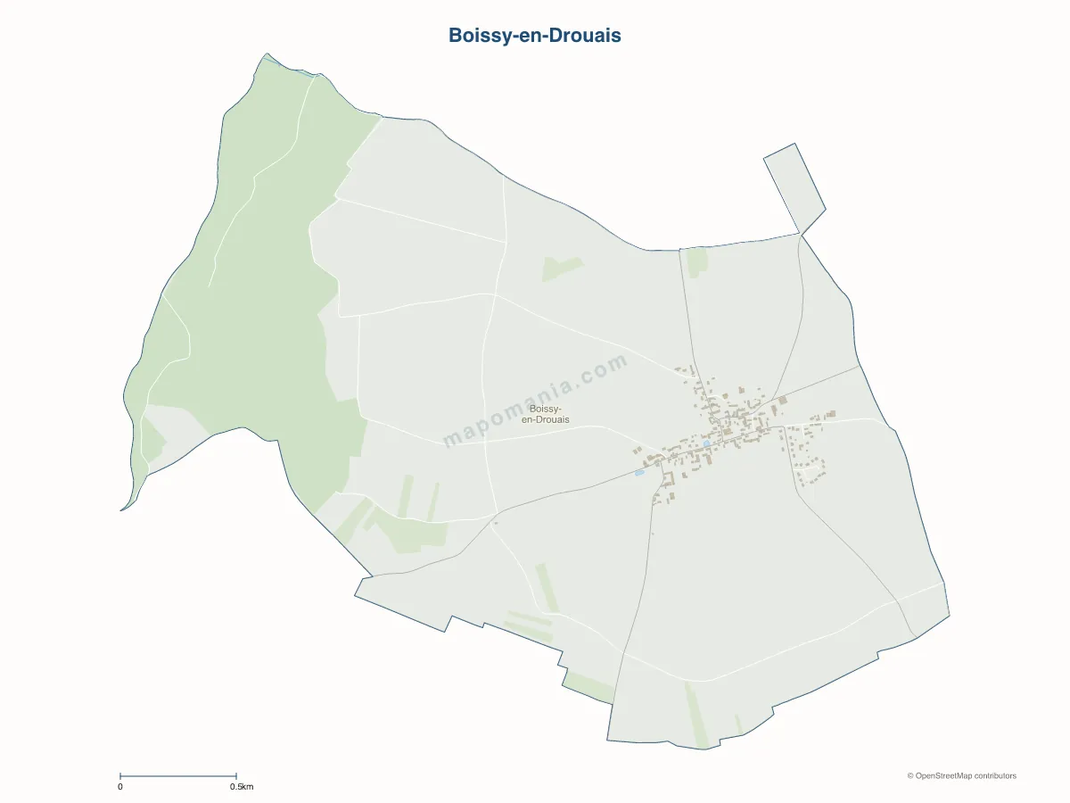 Carte de Boissy-en-Drouais à personnaliser