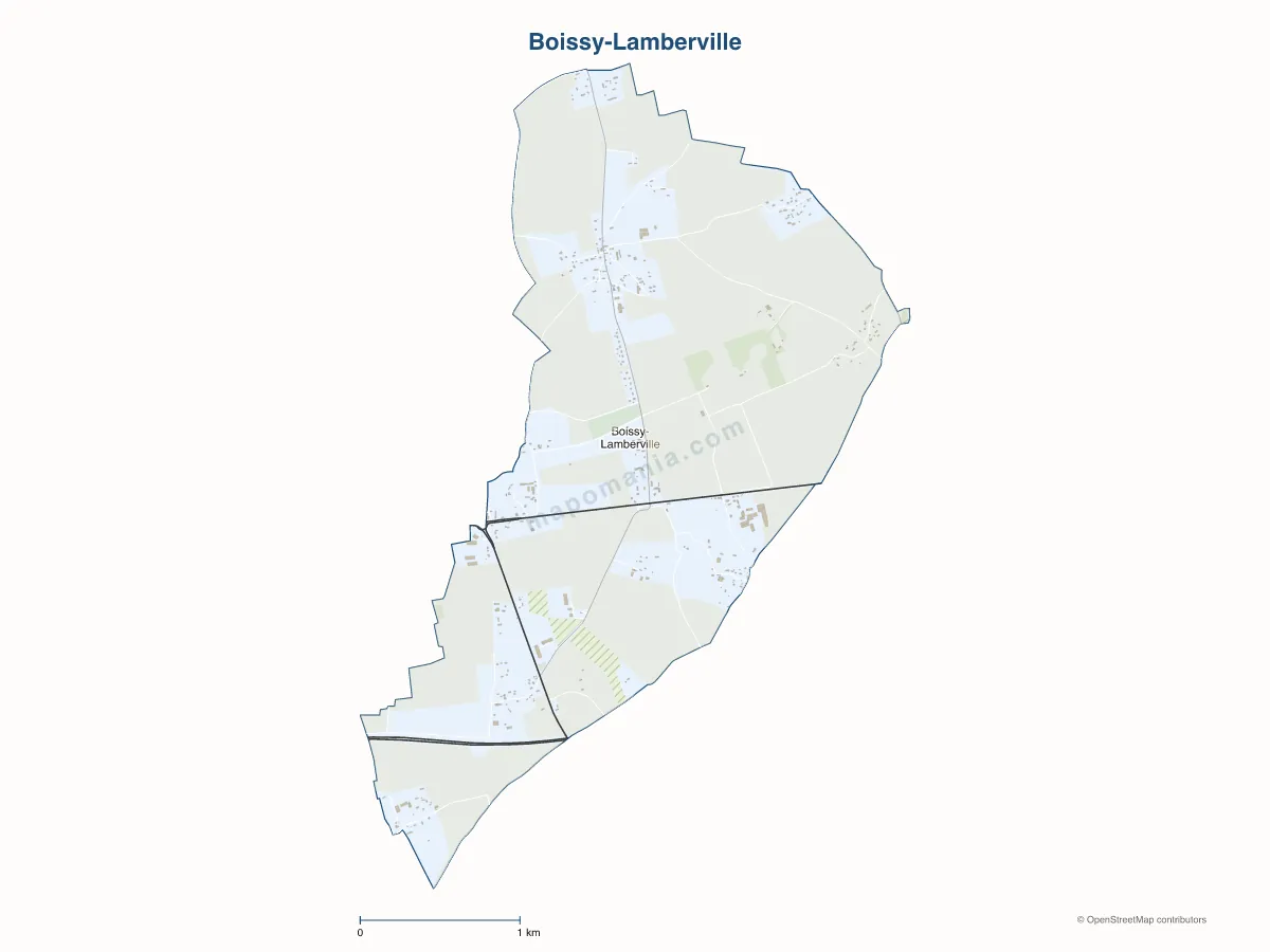 Carte de Boissy-Lamberville à personnaliser