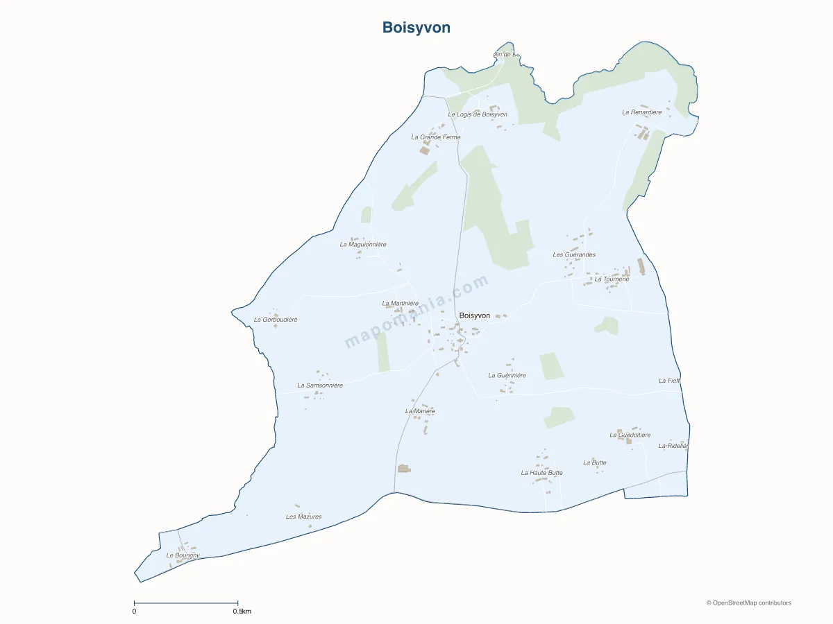 Carte de Boisyvon à personnaliser