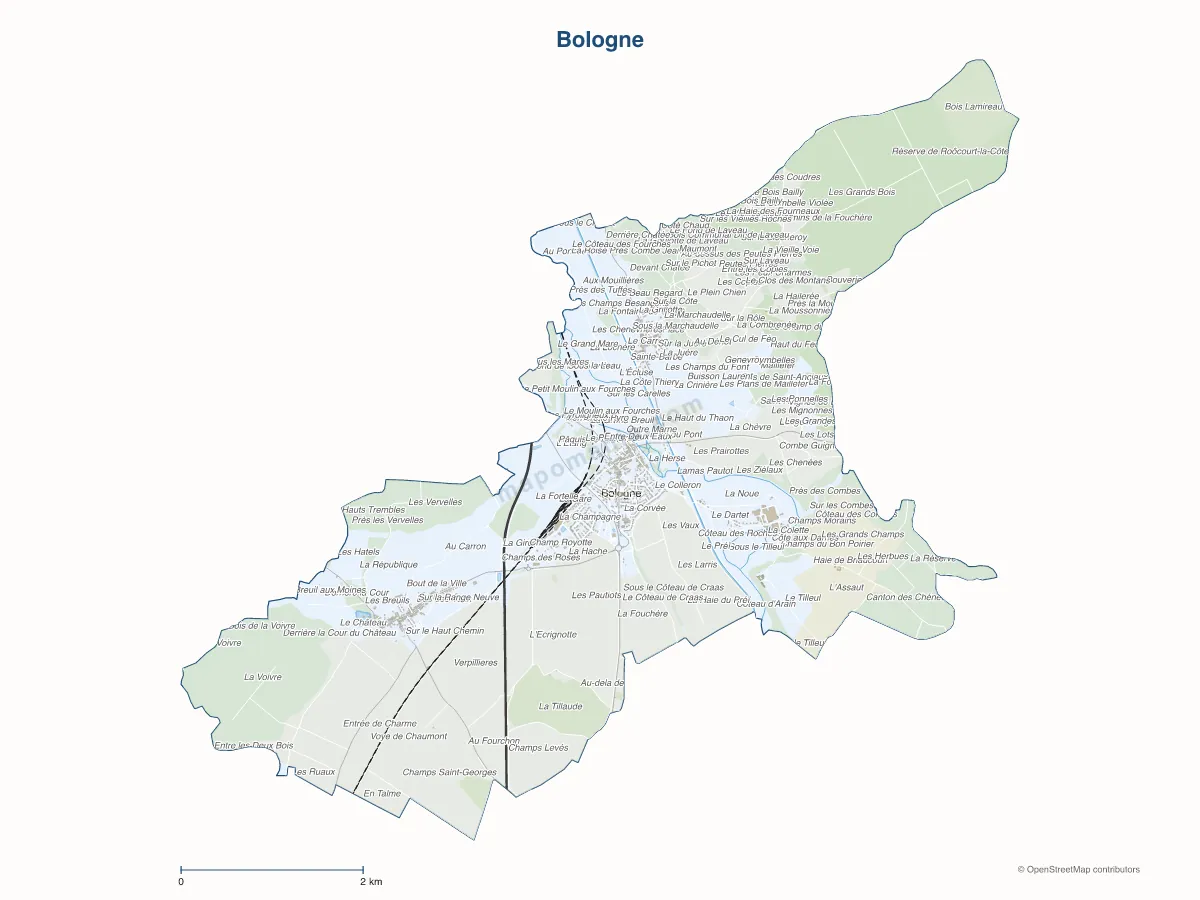 Carte de Bologne à personnaliser