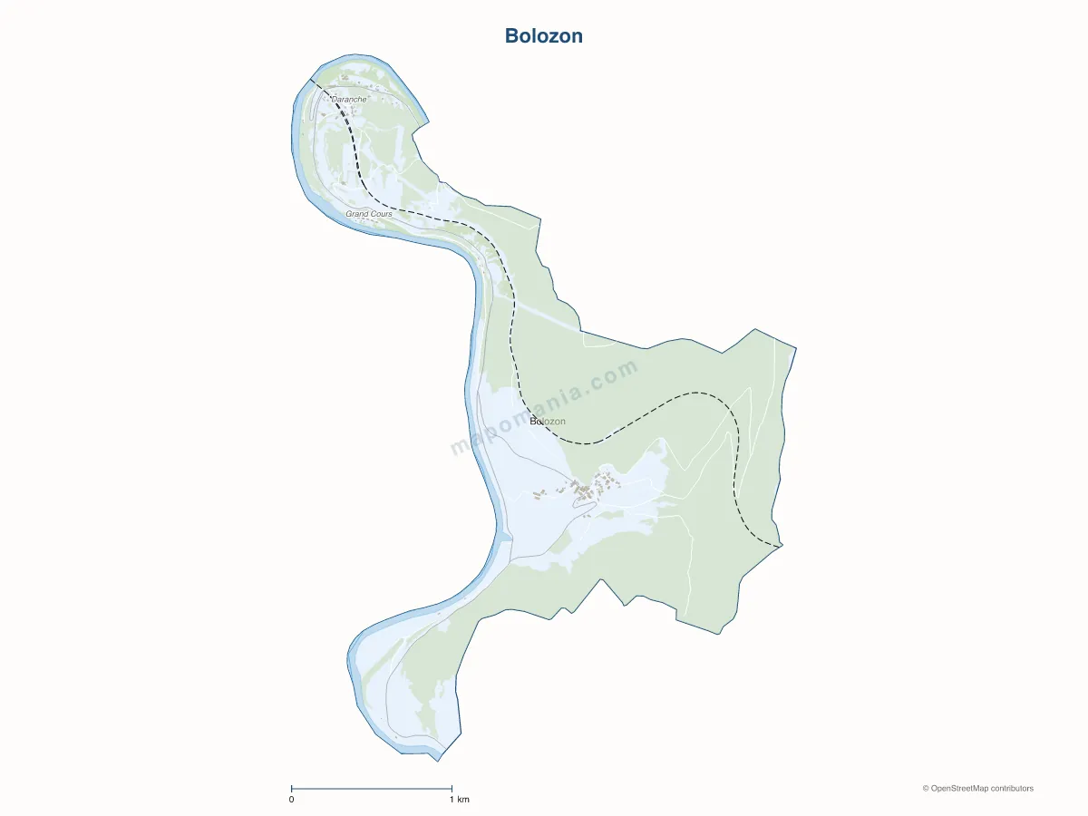 Carte de Bolozon à personnaliser