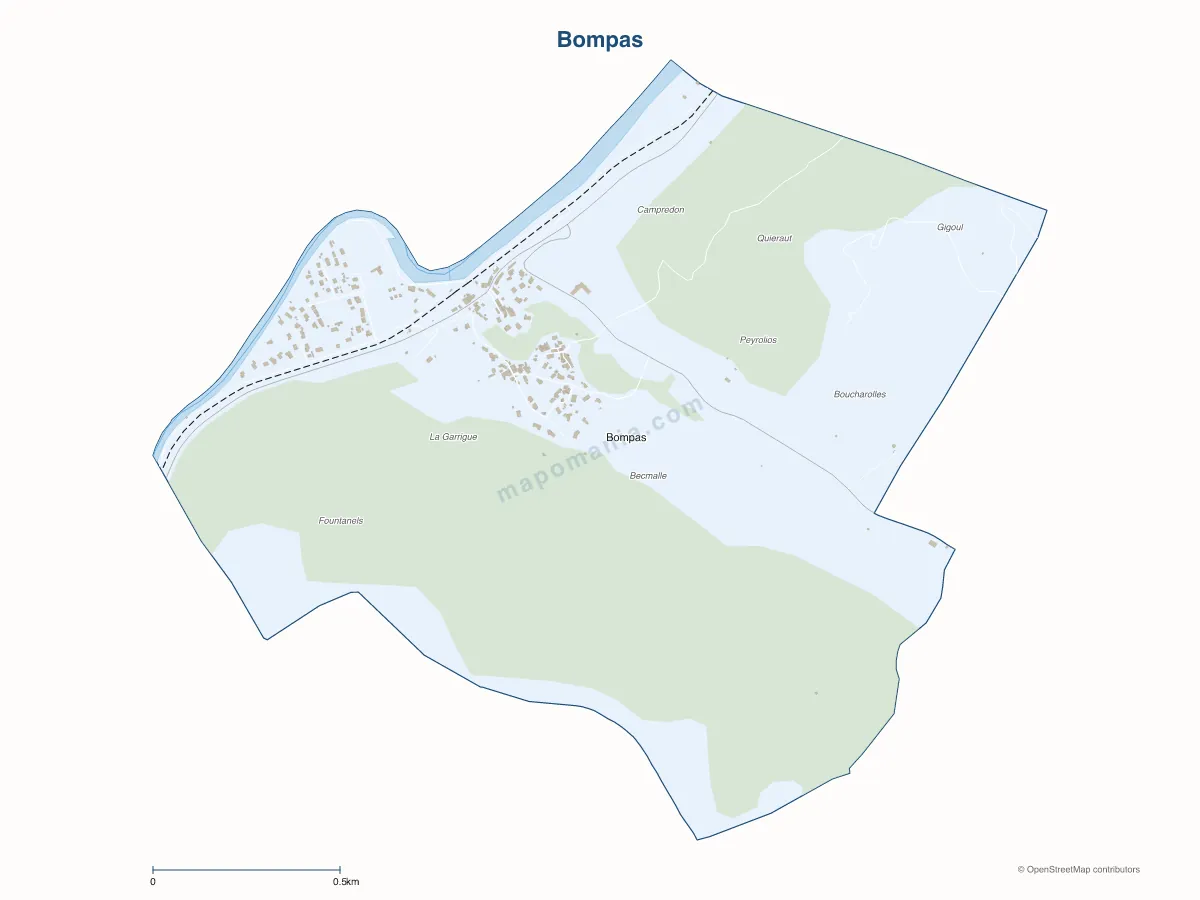 Carte de Bompas à personnaliser