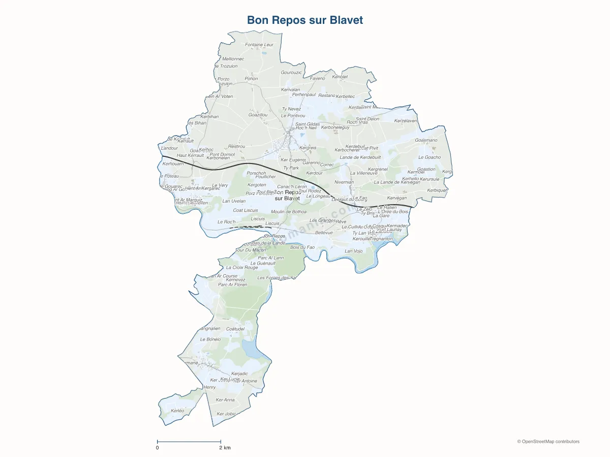 Carte de Bon Repos sur Blavet à personnaliser