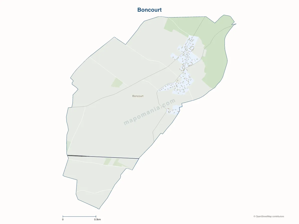 Carte de Boncourt à personnaliser