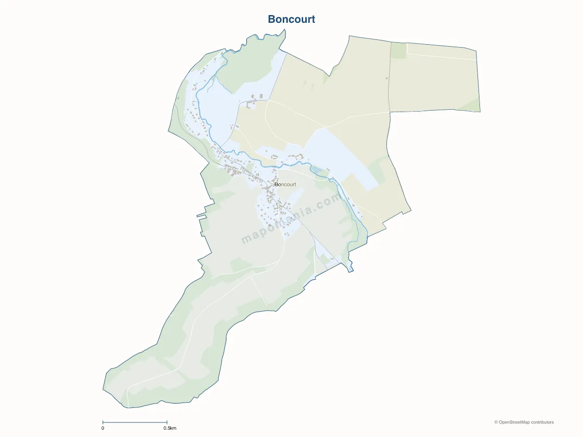 Carte de Boncourt à personnaliser