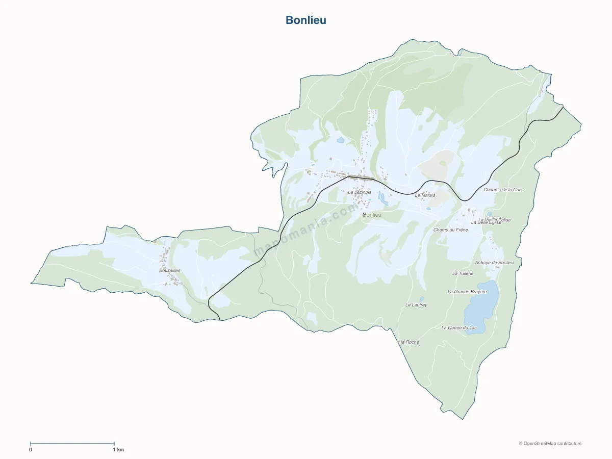 Carte de Bonlieu à personnaliser