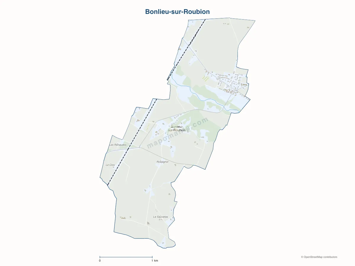 Carte de Bonlieu-sur-Roubion à personnaliser