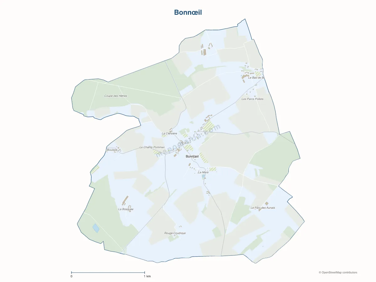 Carte de Bonnœil à personnaliser