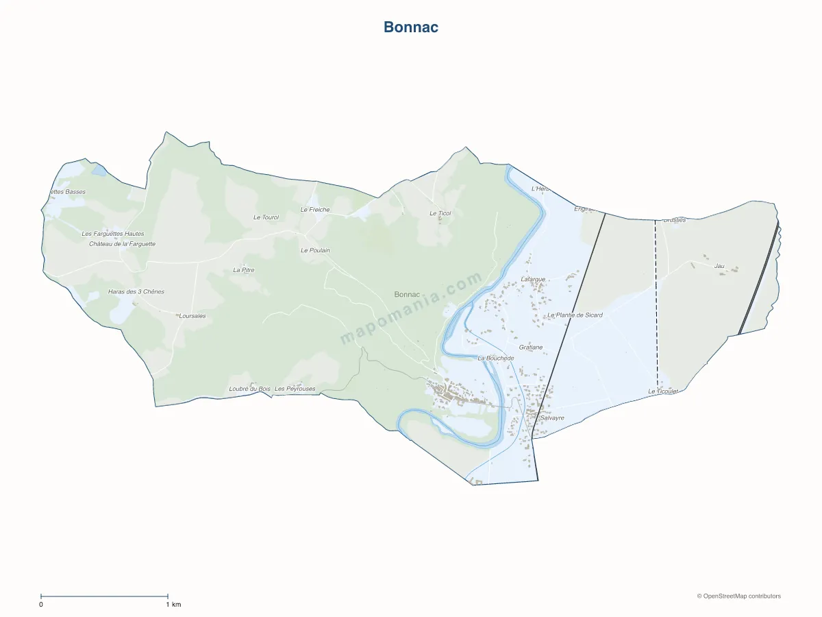 Carte de Bonnac à personnaliser