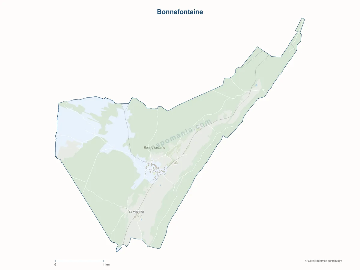 Carte de Bonnefontaine à personnaliser