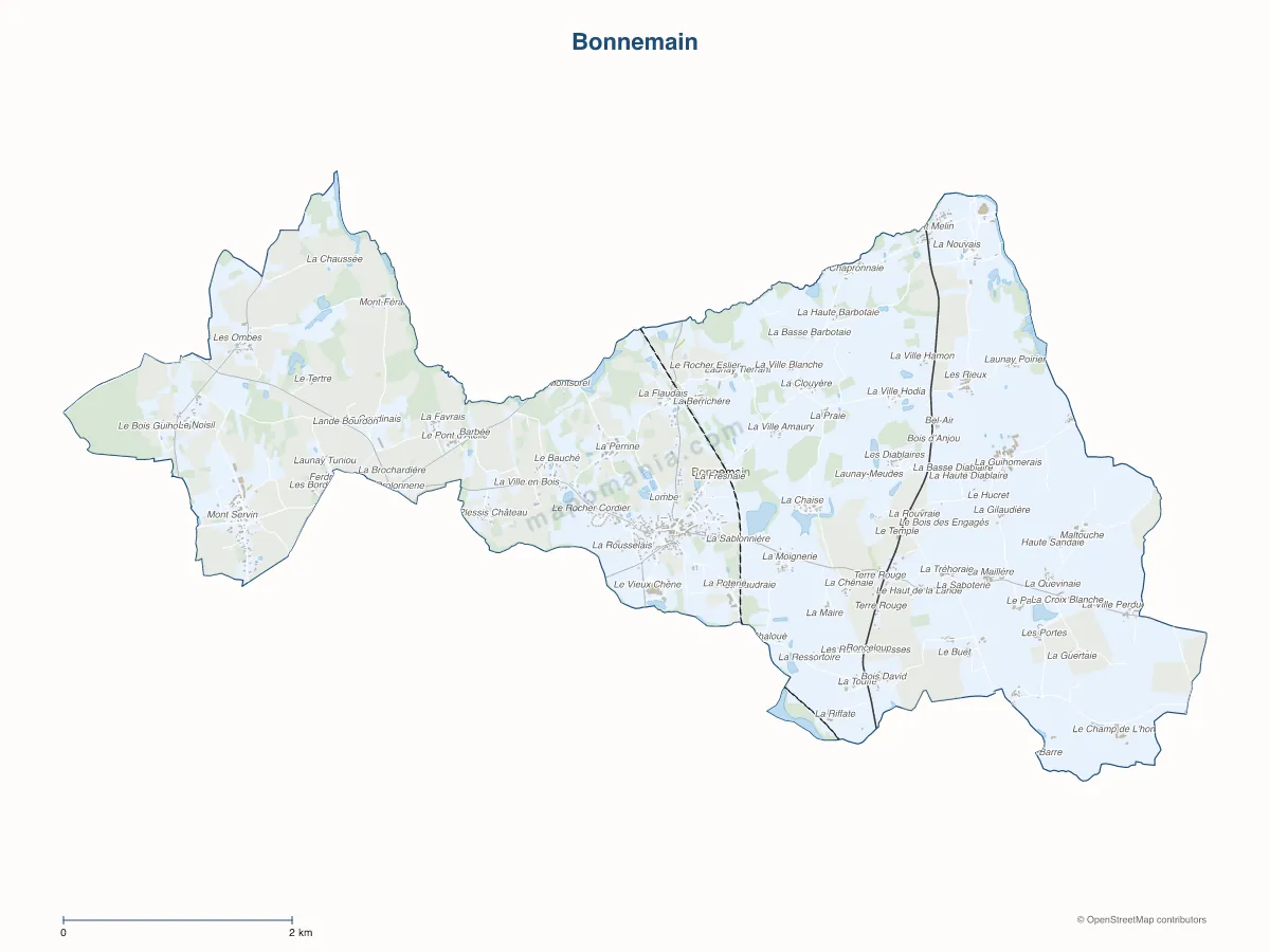 Carte de Bonnemain à personnaliser