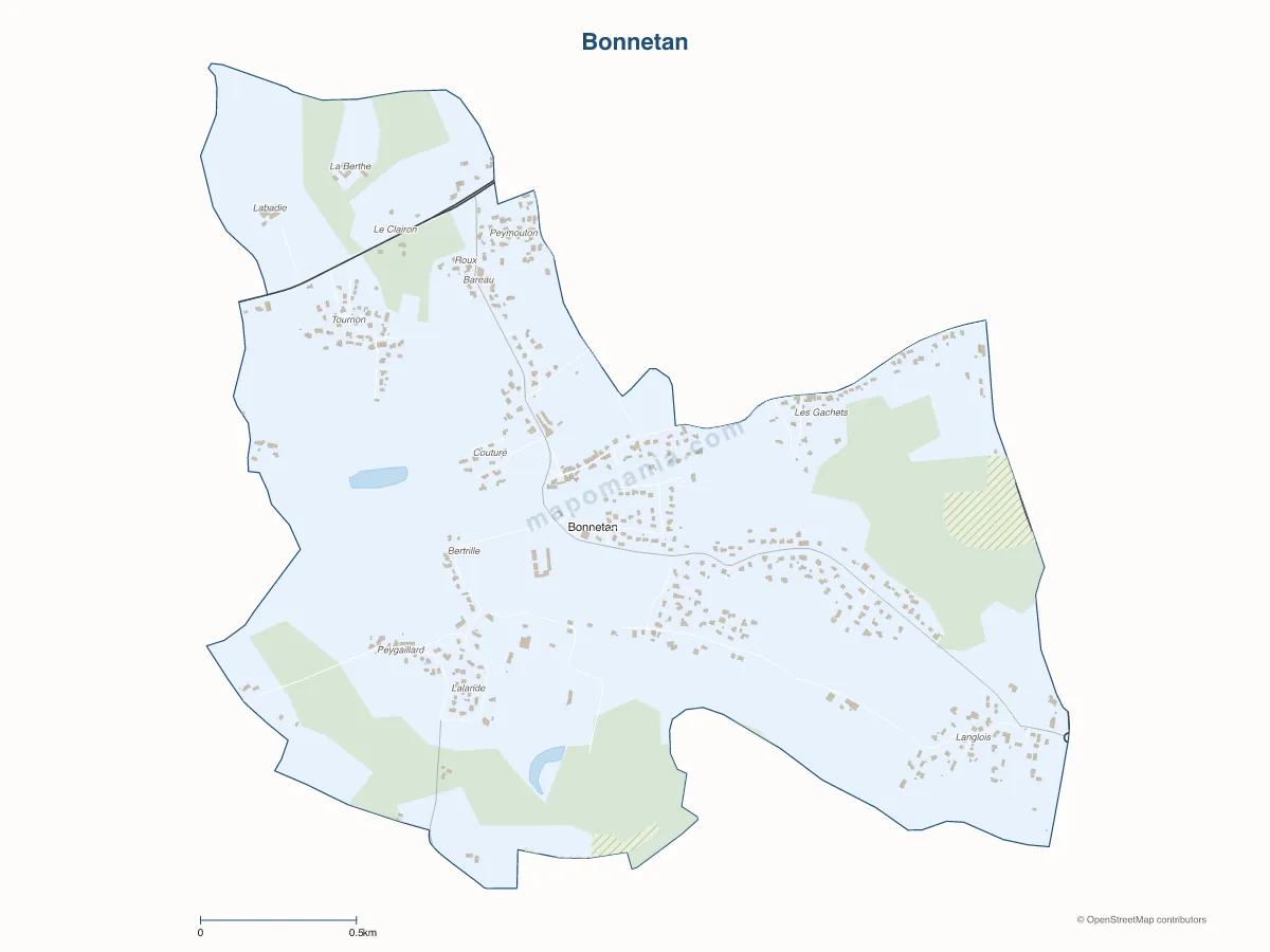 Carte de Bonnetan à personnaliser