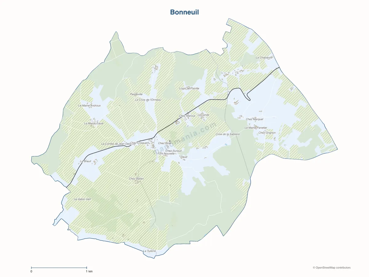 Carte de Bonneuil à personnaliser