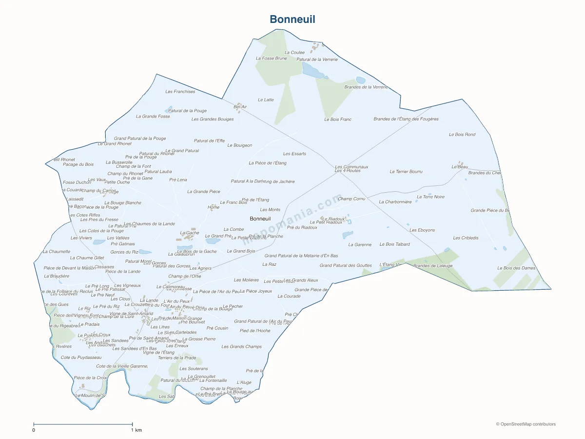 Carte de Bonneuil à personnaliser