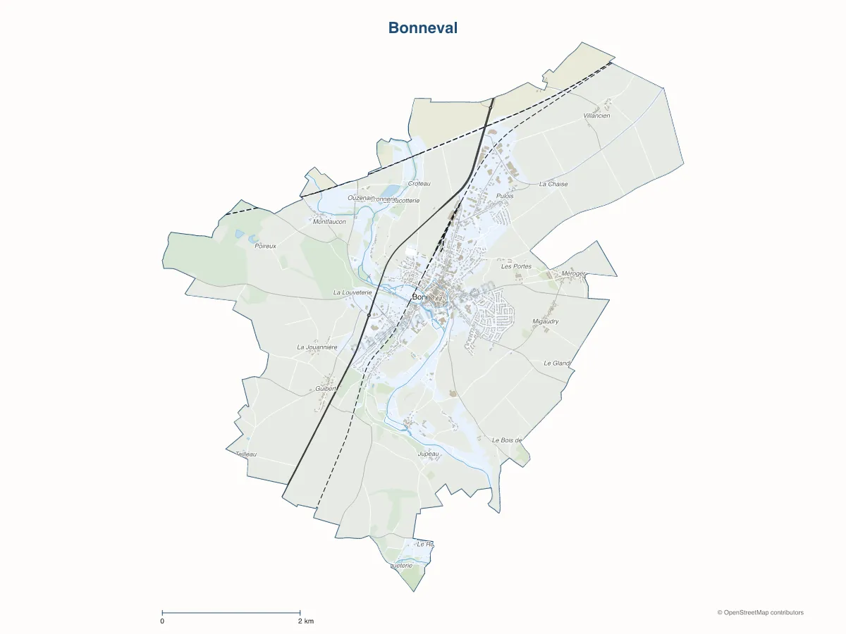 Carte de Bonneval à personnaliser