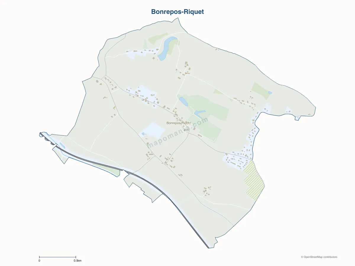 Carte de Bonrepos-Riquet à personnaliser