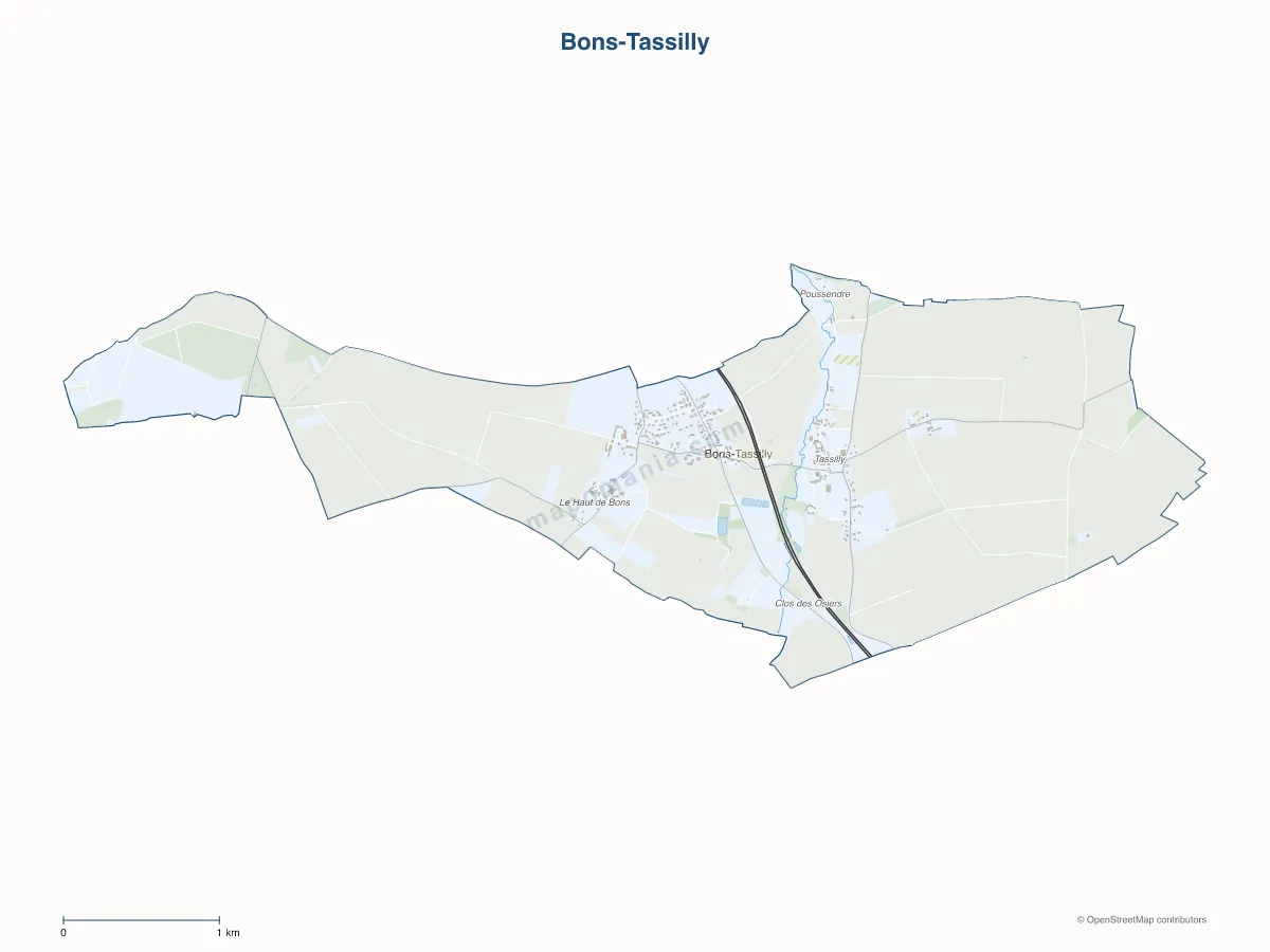Carte de Bons-Tassilly à personnaliser