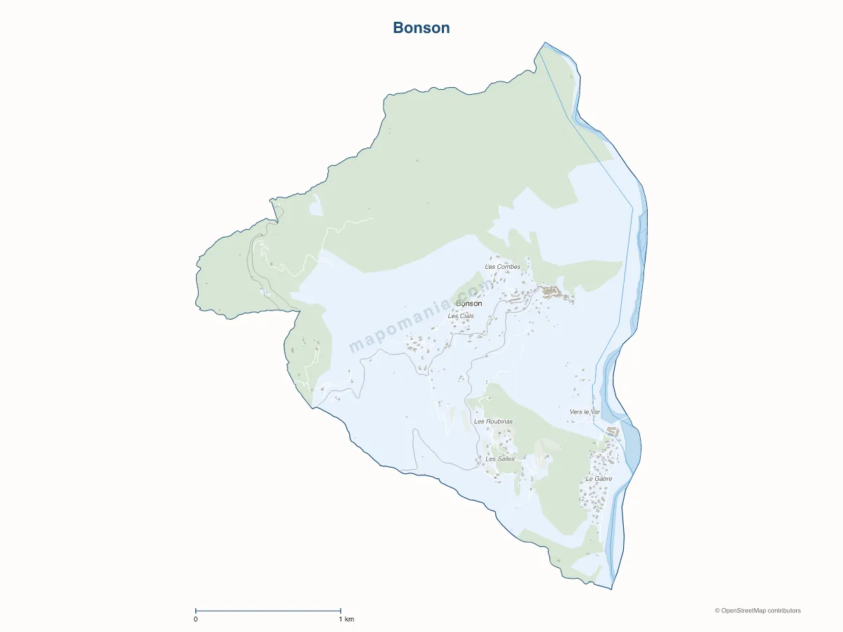 Carte de Bonson à personnaliser
