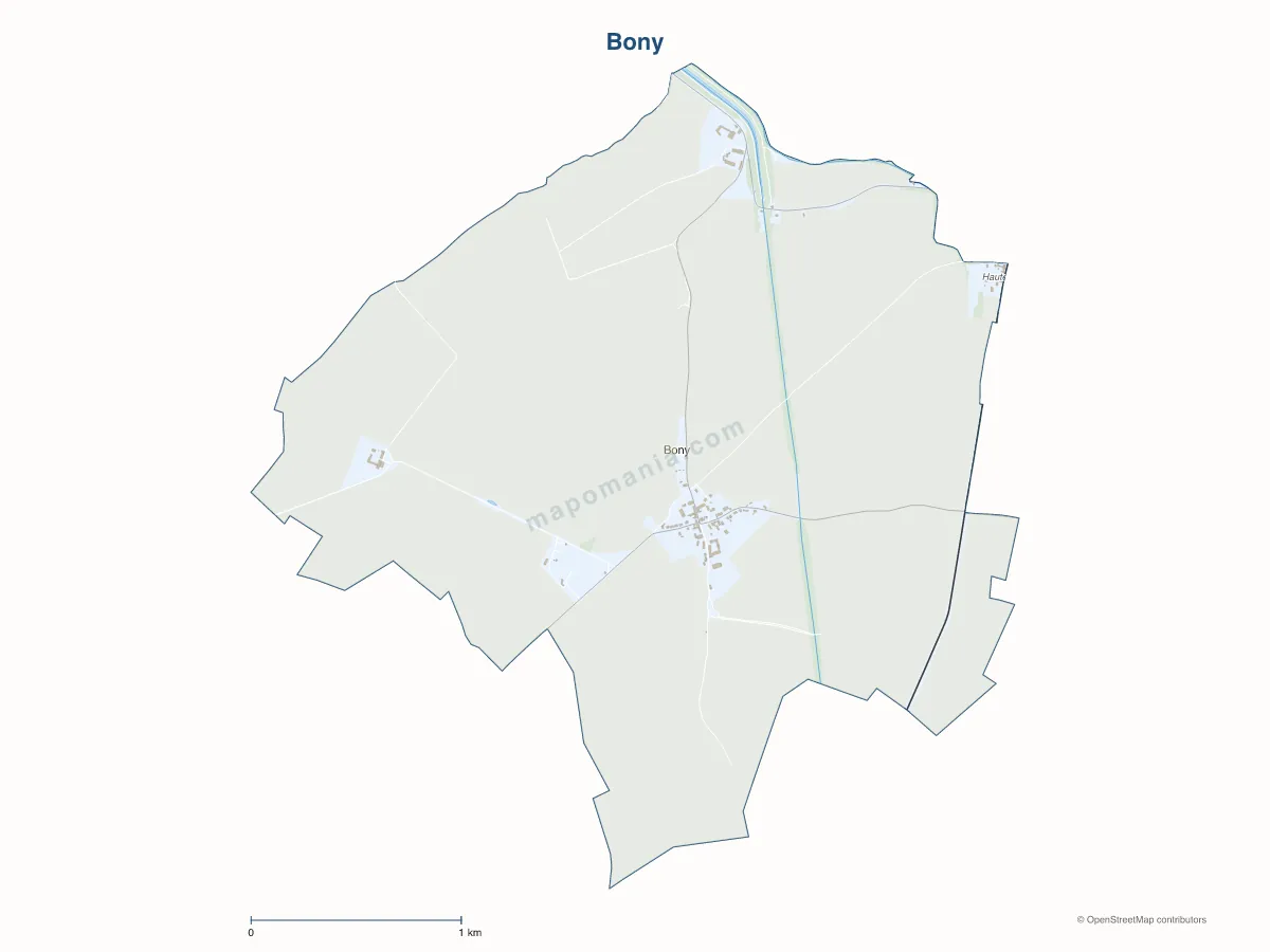 Carte de Bony à personnaliser