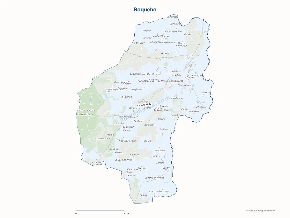Carte de Boqueho à personnaliser