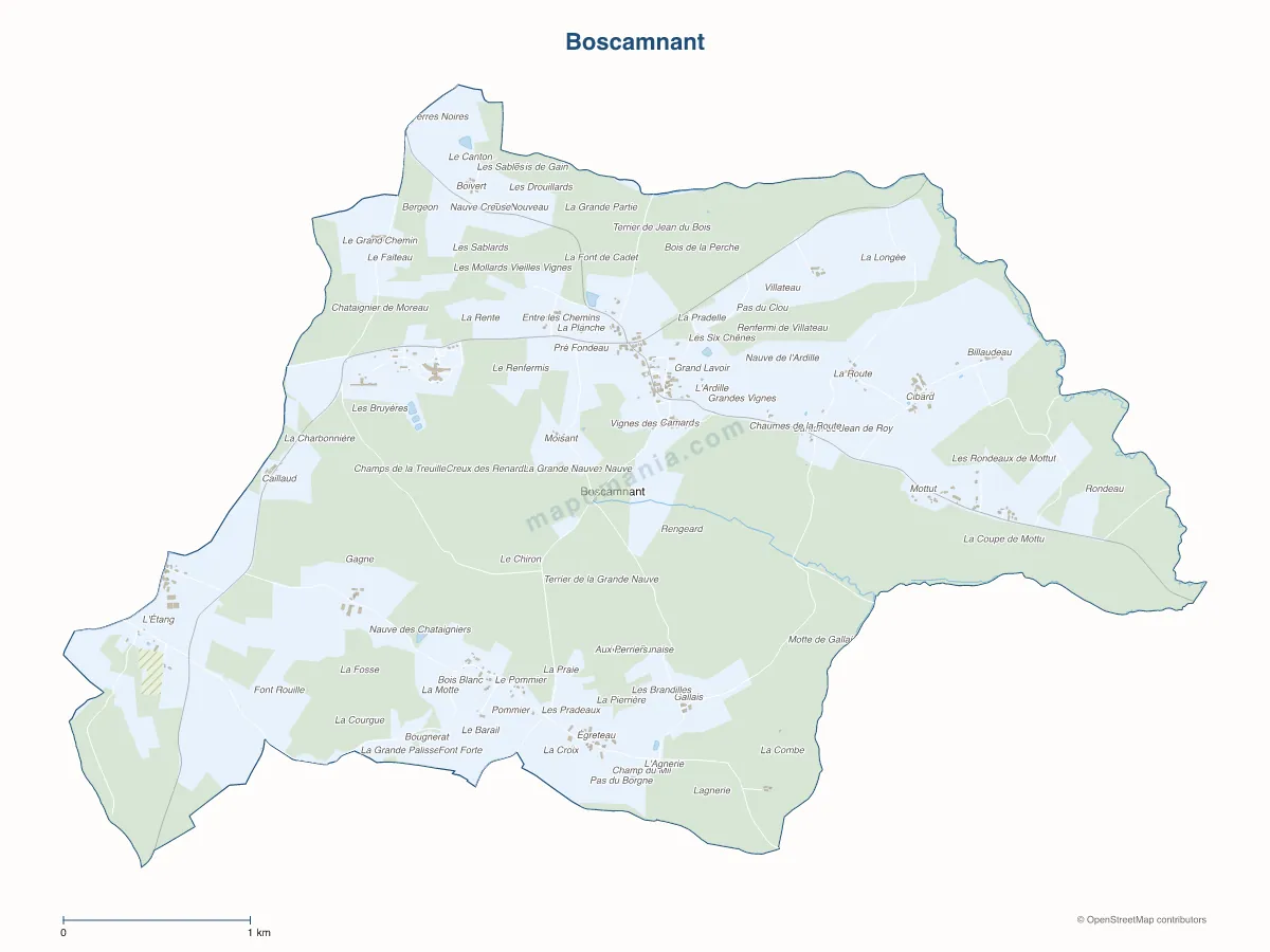 Carte de Boscamnant à personnaliser