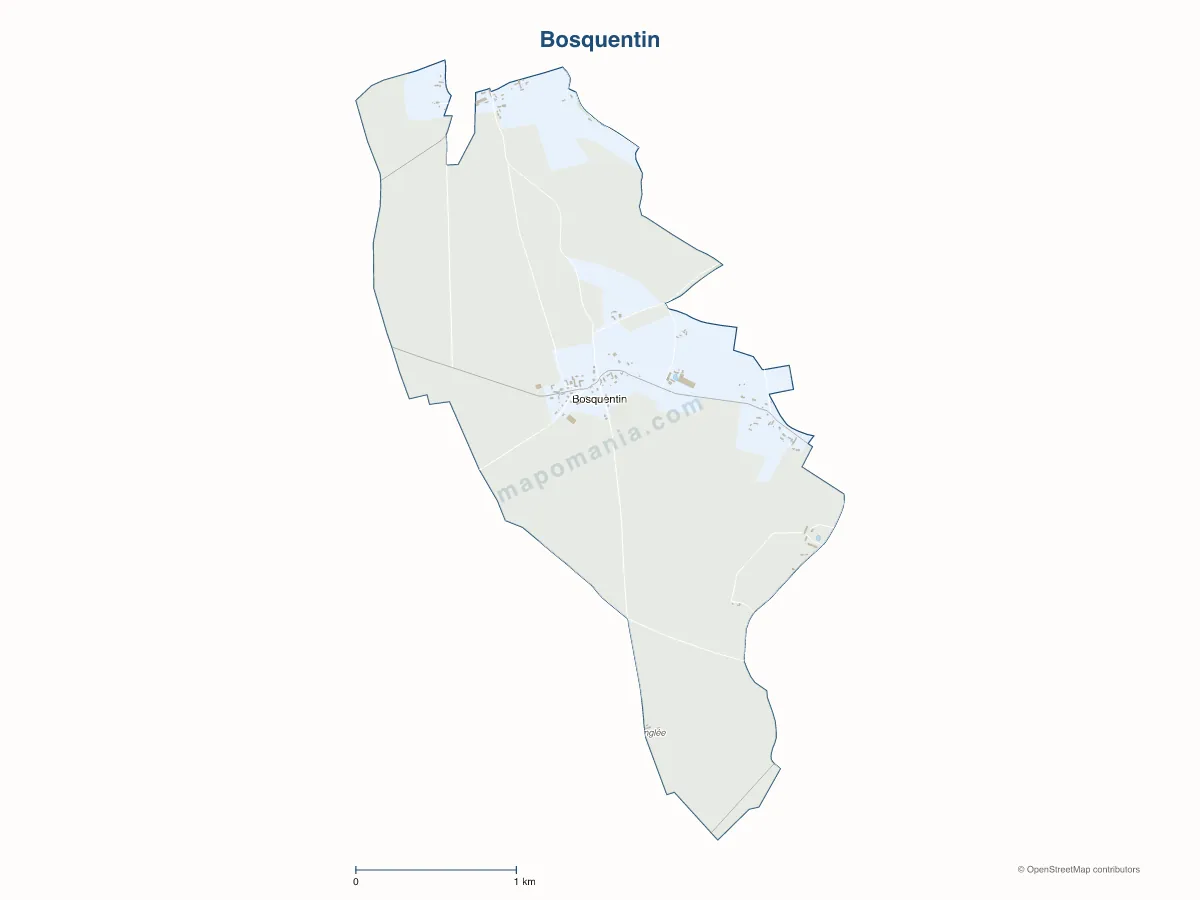 Carte de Bosquentin à personnaliser