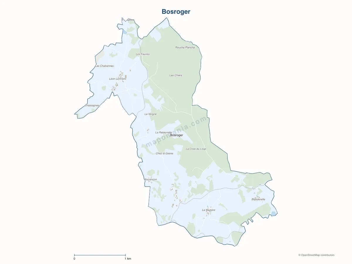 Carte de Bosroger à personnaliser