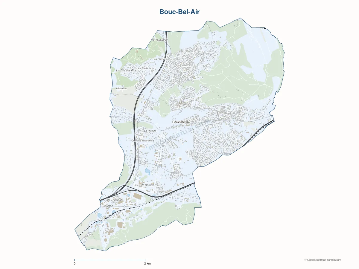 Carte de Bouc-Bel-Air à personnaliser