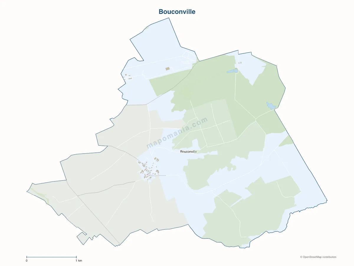 Carte de Bouconville à personnaliser