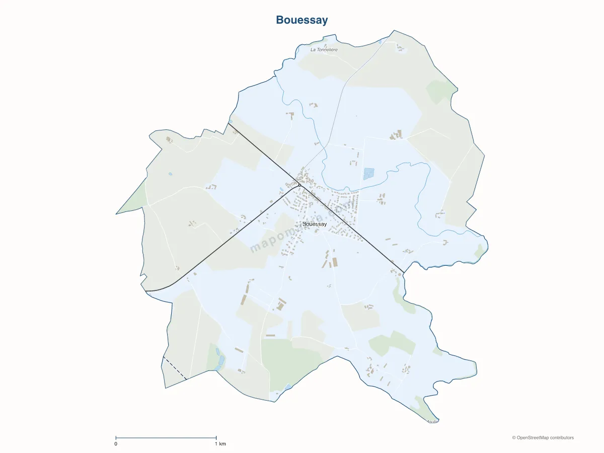 Carte de Bouessay à personnaliser